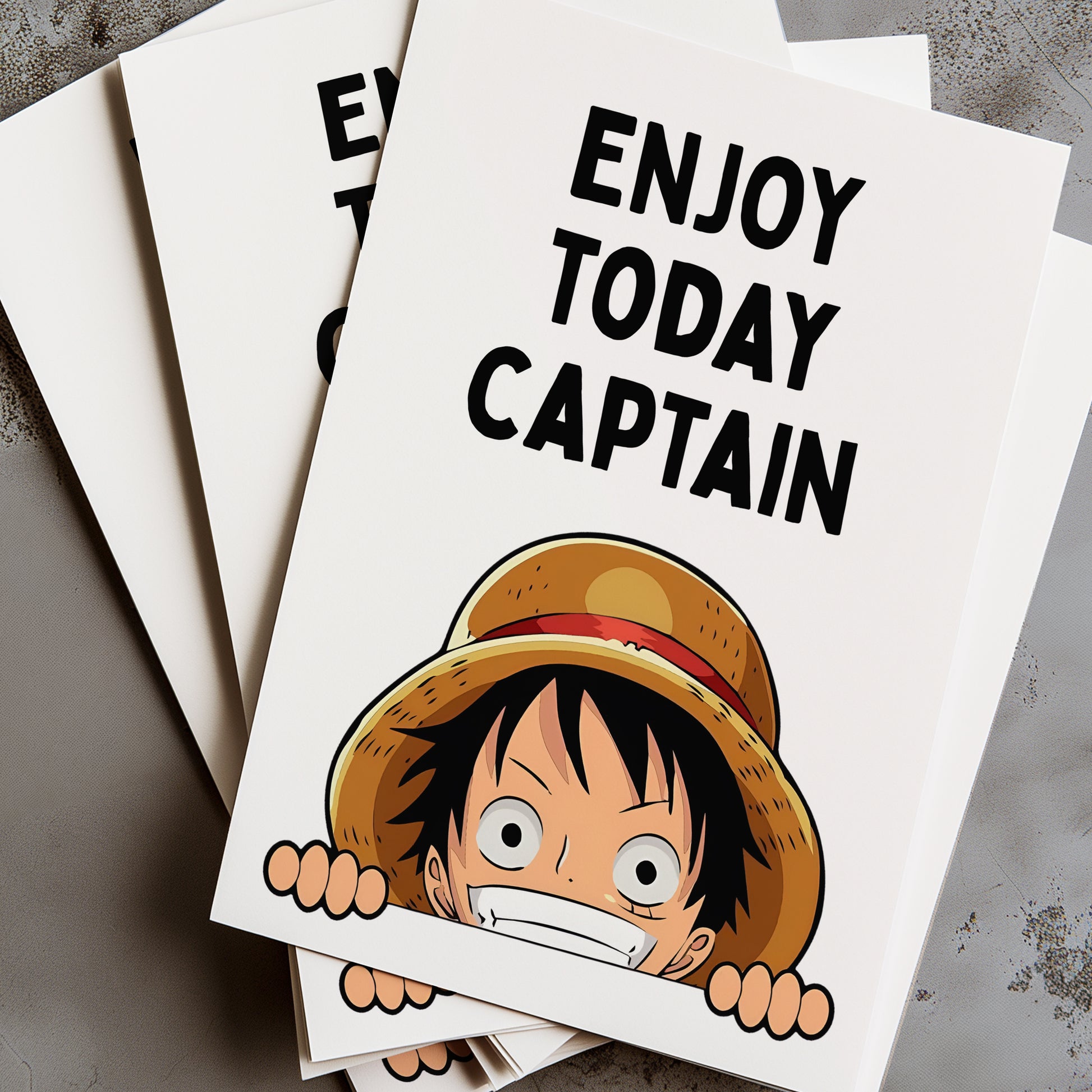 Celebrate your love for One Piece with this vibrant and creative greeting card. Perfect for birthdays, holidays, or just because! Share the joy with your friends and family and let them know they're worth more than a thousand words.