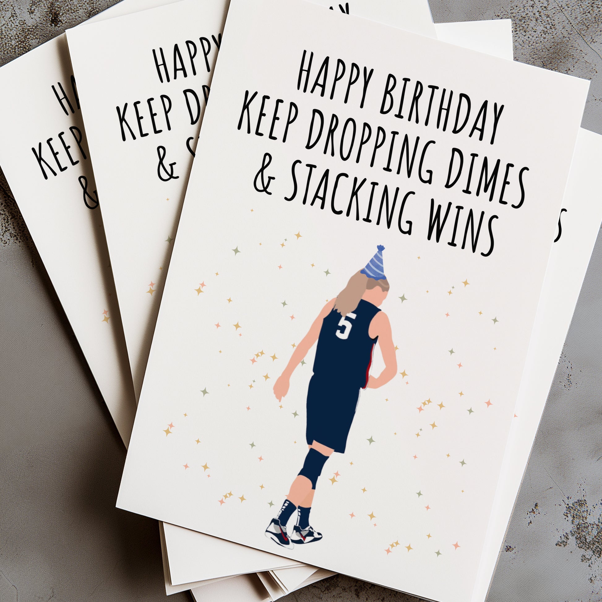 Celebrate your loved one's special day with our Paige Bueckers WNBA Birthday Card! Featuring the talented and inspirational player, this card is perfect for any WNBA fan. Show your support and make their birthday even more special with this unique card.