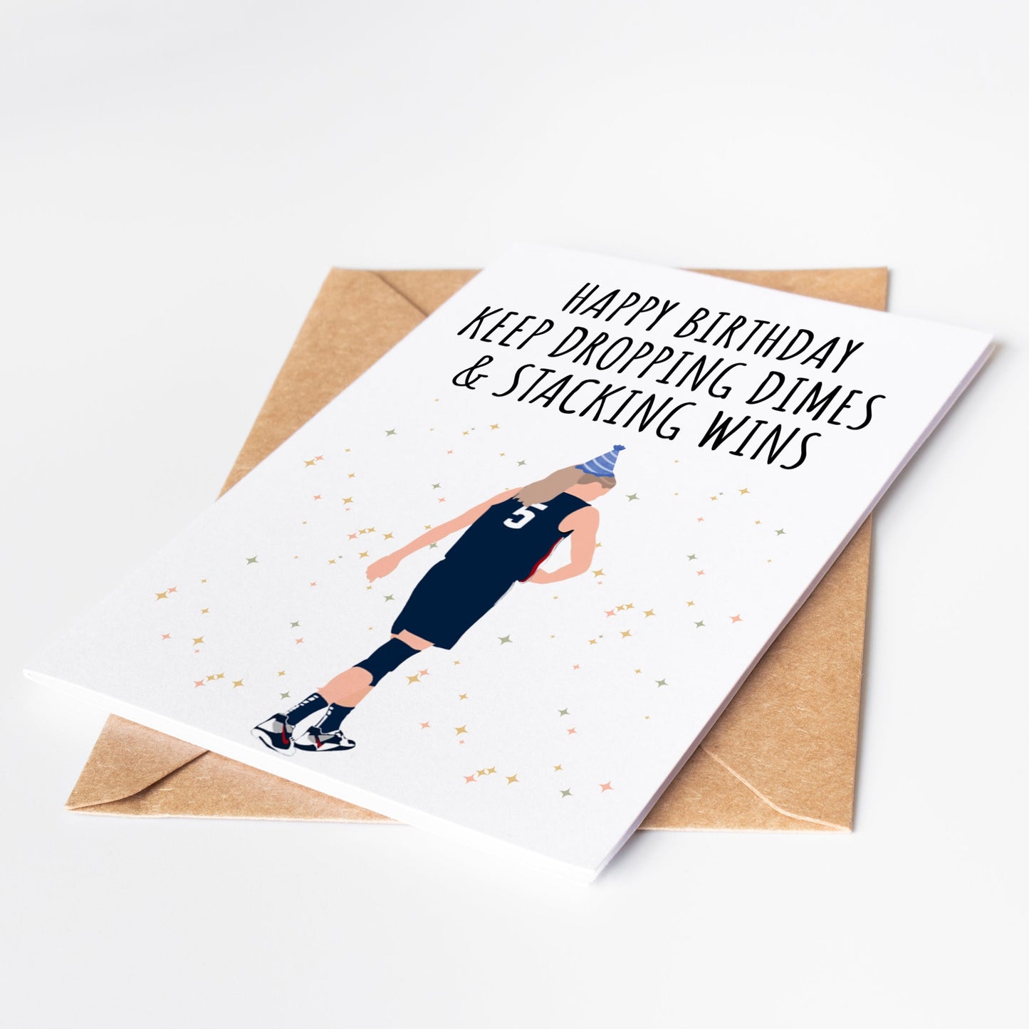 Celebrate your loved one's special day with our Paige Bueckers WNBA Birthday Card! Featuring the talented and inspirational player, this card is perfect for any WNBA fan. Show your support and make their birthday even more special with this unique card.