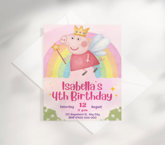 Delight your little one with our charming Peppa Pig Birthday Invitation Template! Perfect for fans of the beloved character, this ready-to-customize design saves you valuable time while impressing guests.
