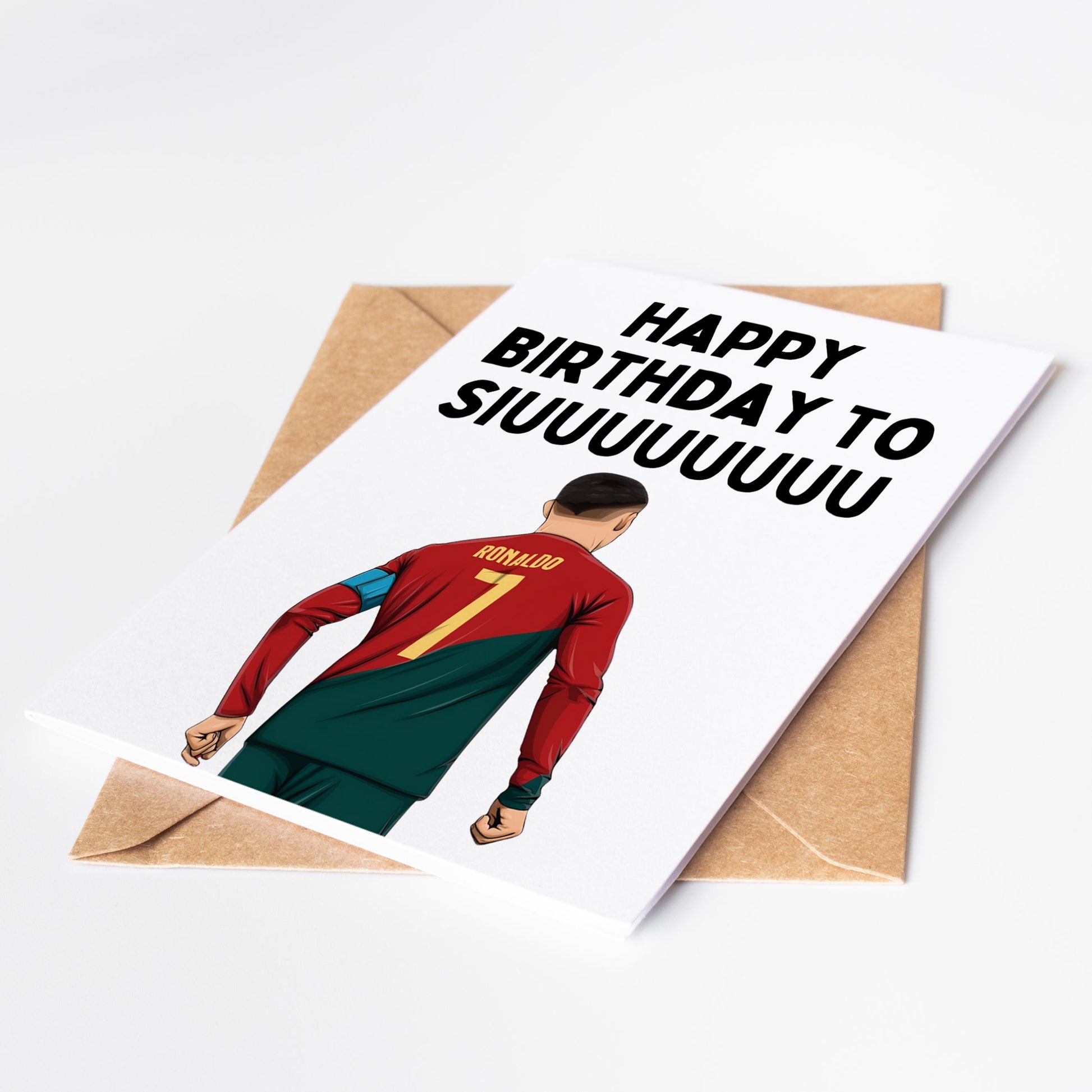 Celebrate the football legend's birthday with this exclusive Cristiano Ronaldo birthday card! With a stunning design and heartfelt message, this card is perfect for any fan. Show your love and admiration for the GOAT with this special birthday card.