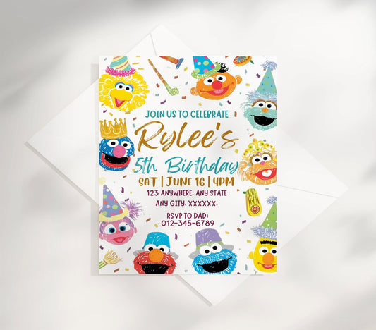Celebrate your little one's special day with our Sesame Street Birthday Invitation Template! This vibrant, character-filled design captures the magic of everyone's favorite neighborhood. Simply customize with your party details, print or send digitally, and watch as excitement builds among guests.