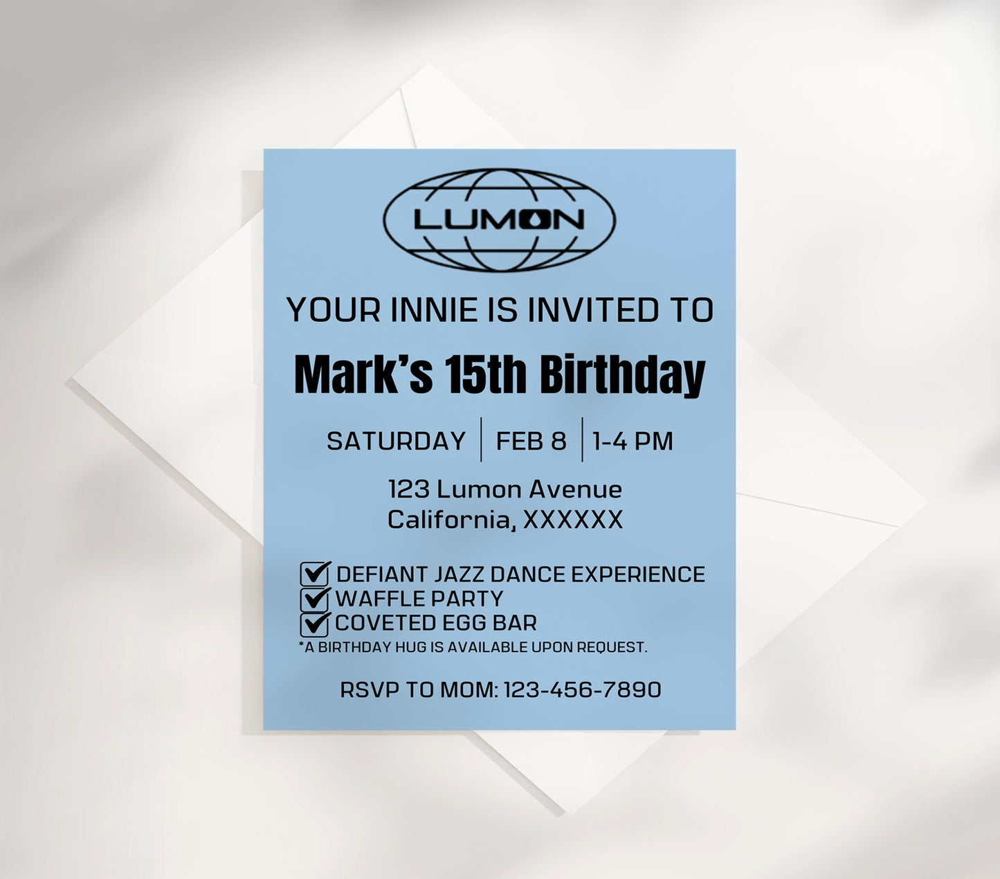 Editable Severance Birthday Invitation