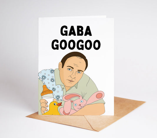 Celebrate new arrivals with our exclusive Sopranos Baby Card. This unique greeting card blends the iconic style of the beloved TV series with heartfelt baby congratulations. Perfect for fans who want to welcome the newest family "member" with a touch of humor and nostalgia.